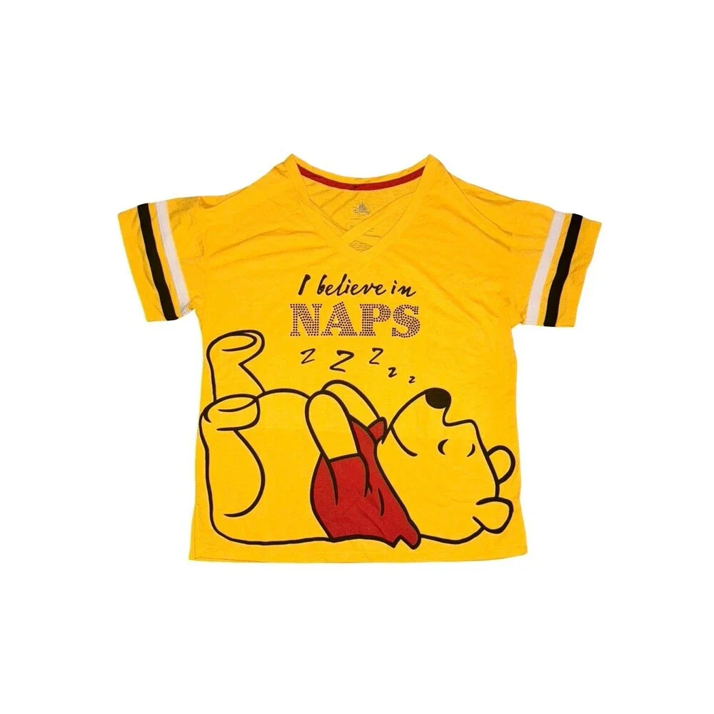 Disney Winnie The Pooh Pajama Set Yellow Sleepwear Pants Shirt Girls 2 Piece Sm - Picture 7 of 14